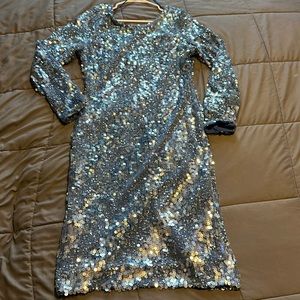 Light Blue Sequin Dress - Dress the Population